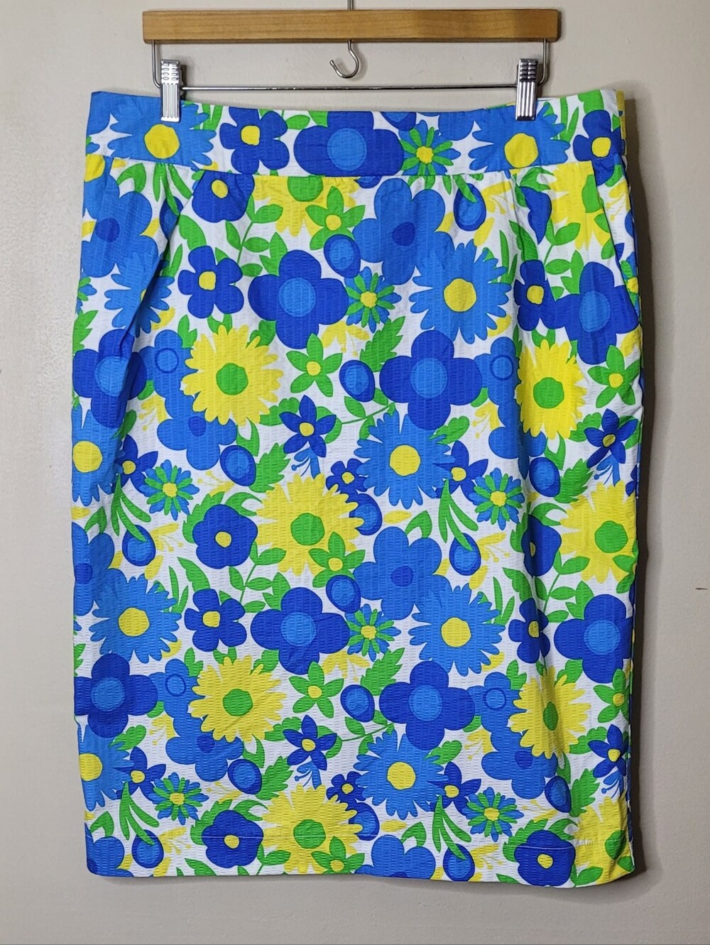 Sweet Salt Colorful Retro Floral Pencil Skirt Pockets Size XL - Picture 2 of 10